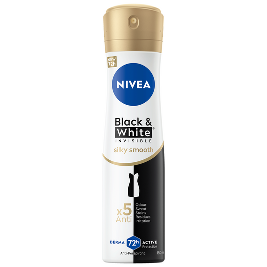 Nivea Spray Black & White Silky Smooth 150 ml
